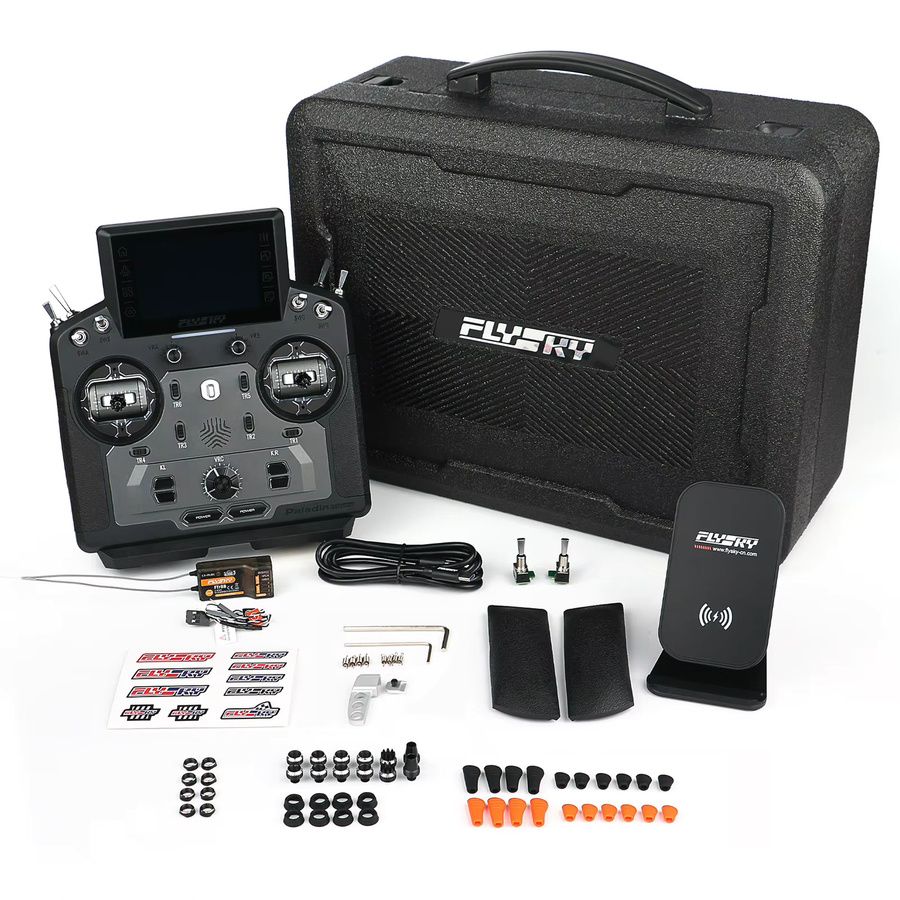Schwarzer 18-Kanal-RC-Sender mit Empfänger-Kit, IPS-Touchscreen, Dual-Antenne - Bild 2