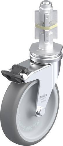 Blickle LRA-TPA 100G-FI-E04 Lenkrolle mit Feststeller in Grau und Silber, Rad-Durchmesser: 100 mm, Tragfähigkeit: 70 kg - Bild 1