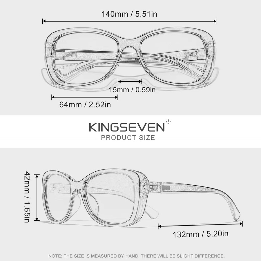 KINGSEVEN Sonnenbrille, Damen, Oval, Vollrand, Kunststoff, polarisiert - Bild 2