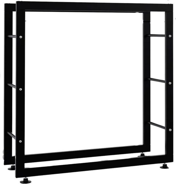 DELUKE Kaminholzregal aus Metall in Schwarz für den Innenbereich B/T/H: 80 x 25 x 80 cm - Bild 1