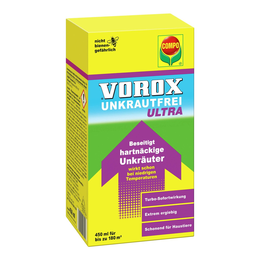 Compo Vorox Unkrautfrei Ultra zur Unkrautbekämpfung von Zierpflanzen, Ziergehölzen, Obst- und Gemüsekulturen, 450 ml - Bild 2
