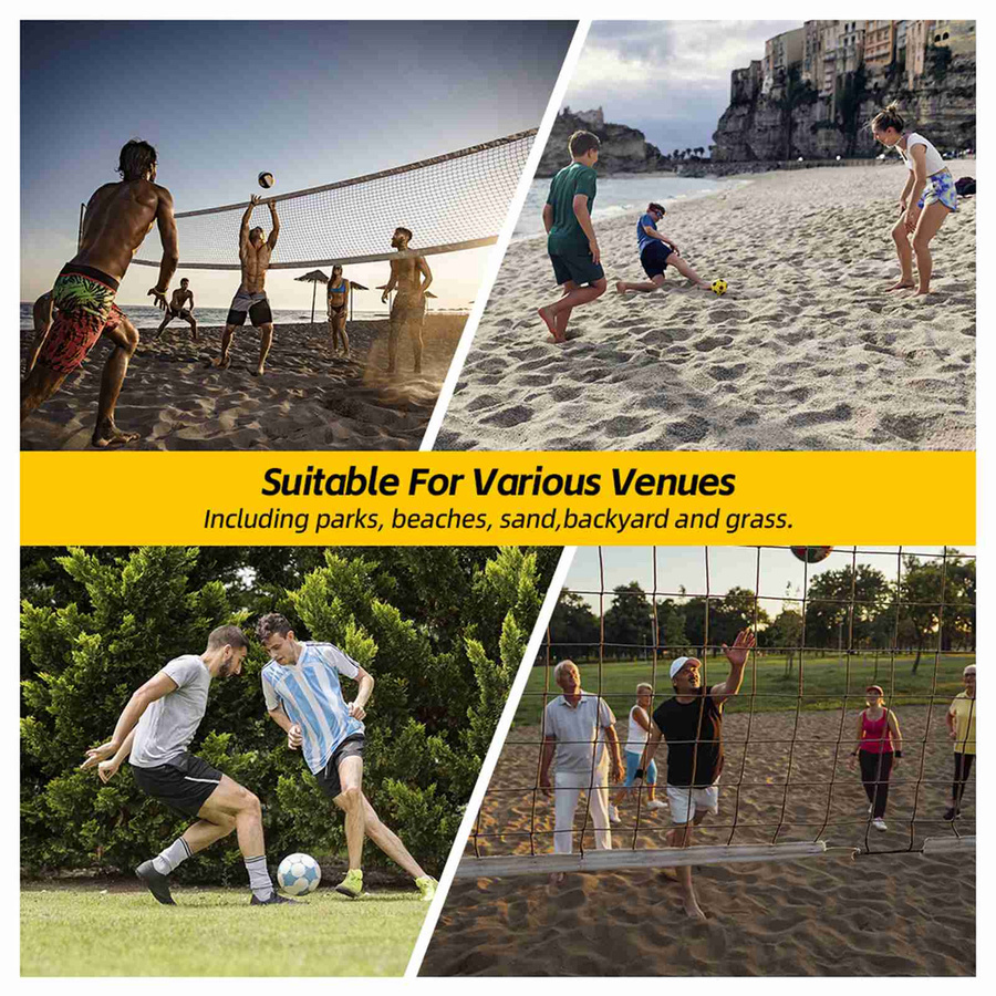 KaiSai Tragbares Sportnetz-Set für Beachvolleyball, Fußball und Badminton inklusive Ständer und Tragetasche - Bild 3