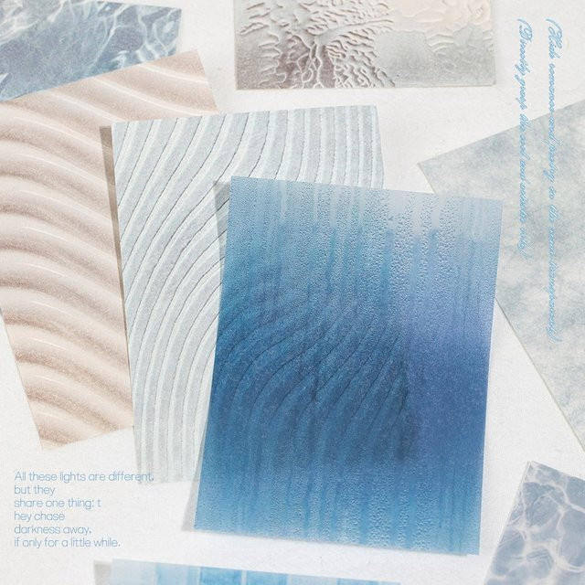 Blaues Vintage-Texturpapier mit Fleckenmuster für Landschaften, kreatives DIY-Material für Junk Journals, Collagen und Scrapbooking - Bild 1