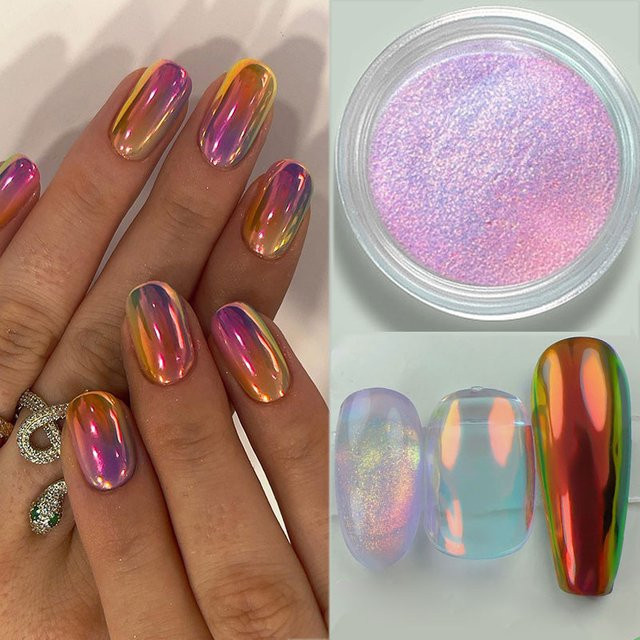 MingLee Nagelpulver Chrome Chameleon Aurora, Metallic Effekt - Bild 1