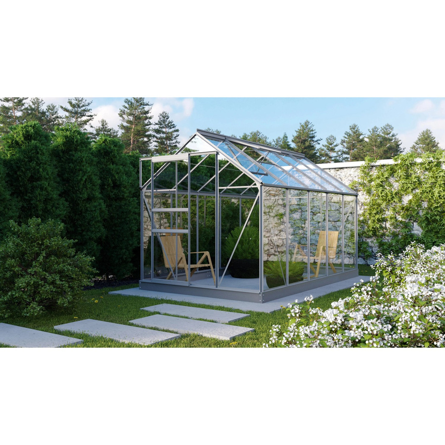 Vitavia Gewächshaus Planet 6200 mit ESG-Glas und Aluminium-Rahmen in Silber, B: 195 cm, T: 321 cm, H: 207 cm - Bild 2
