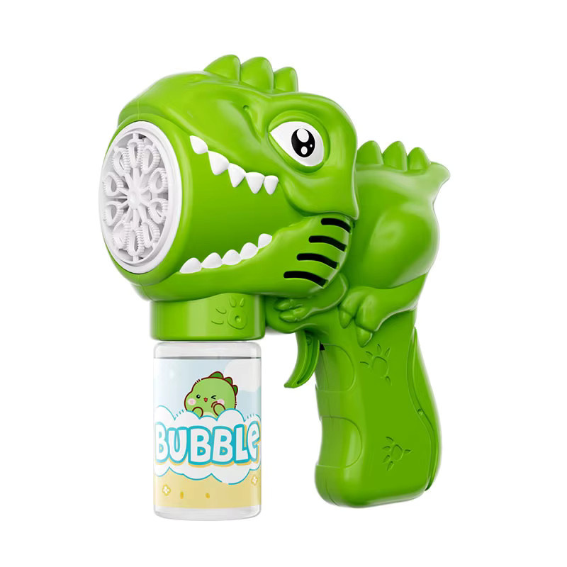CONUSEA Dinosaurier-Seifenblasenpistole, Seifenblasenmaschine, mit Licht, Grün - Bild 5