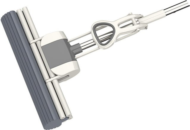 Multifunktionaler Squeeze Roller Mop von mfySpace mit integriertem Wringer aus Mikrofaser und Kunststoff in Grau - Bild 1