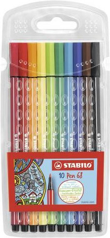 STABILO Fasermaler Pen 68 Multicolor 10er Pack mit 1mm Spitze - Bild 1