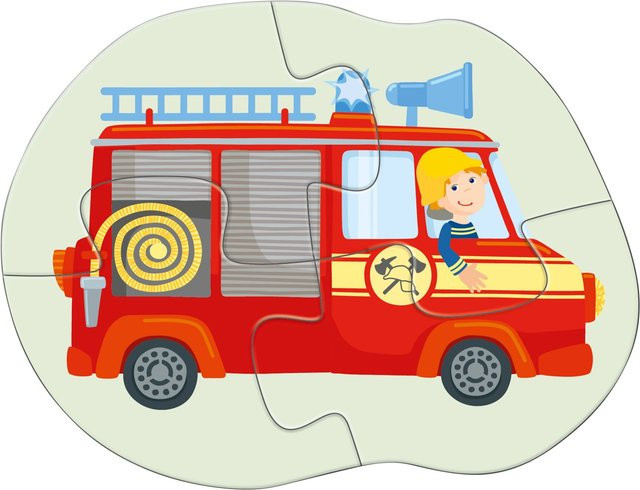 HABA 4 erste Puzzles - Einsatzfahrzeuge, ab 2 Jahren - Bild 1