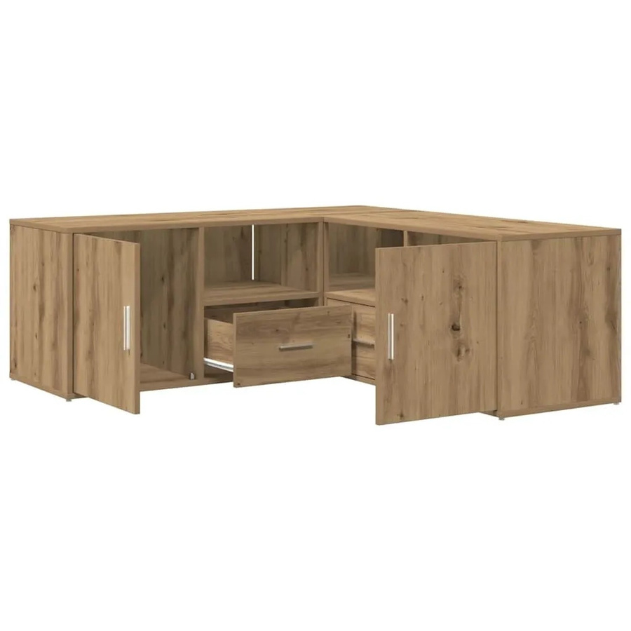 vidaXL Eckregal Artisan-Eiche in Braun aus Holzwerkstoff, Höhe: 200 cm, Breite: 40 cm, Tiefe: 45 cm - Bild 2