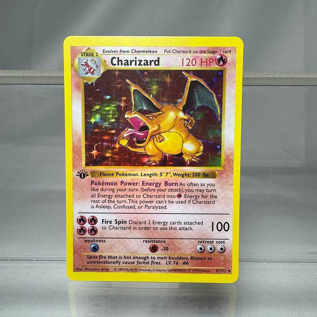 TAKARA TOMY Pokémon PKM-Karten 1. Auflage Charizard Blastoise Dragonite 1996 Basisset, Spielesammlungskarten - Bild 1