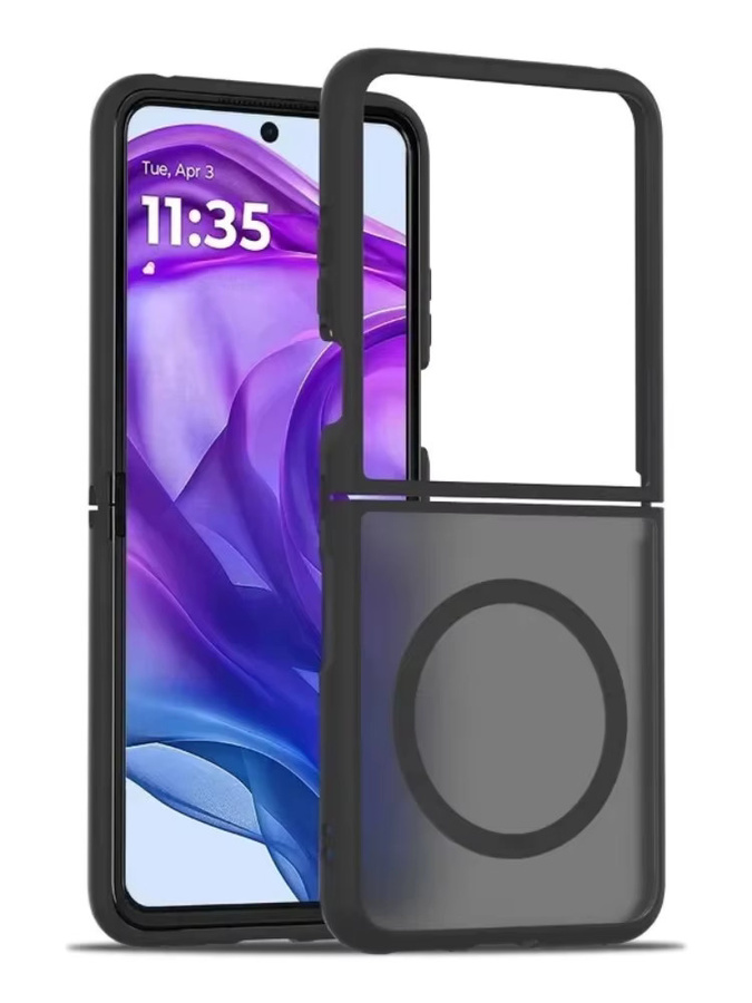 szHAIyu Magnetische MagSafe Schutzhülle für Motorola Razr 60 50 Ultra und Razr + 2025, matte Abdeckung in Purple, stoßfest - Bild 7