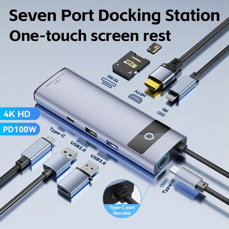 FDBRO 7-in-1 USB-C-Hub mit 4K HDMI, Gigabit-Ethernet, 3 USB 3.0 Anschlüssen sowie SD/TF-Kartenleser für MacBook Pro und Air - Bild 6