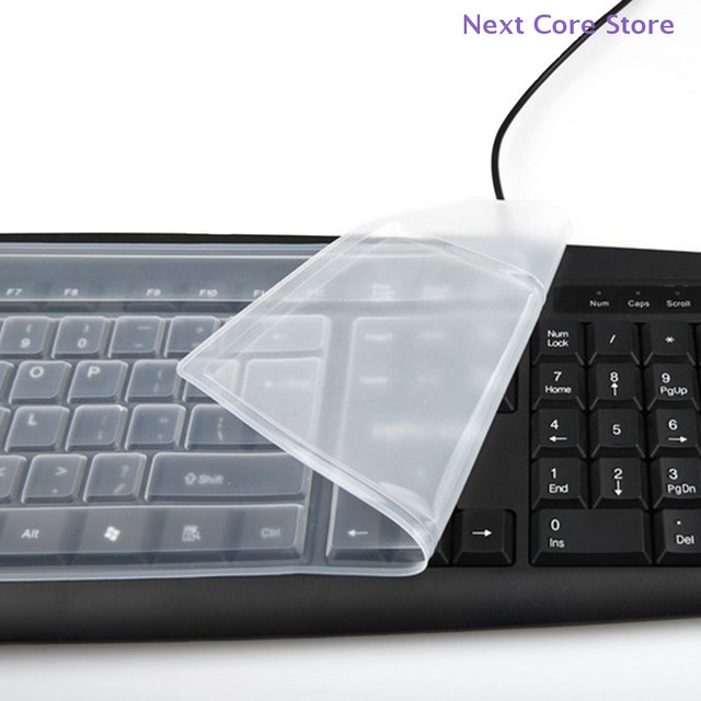Transparente Silikon-Tastaturabdeckung als staubdichte Schutzfolie für deinen Desktop-Computer - Bild 1