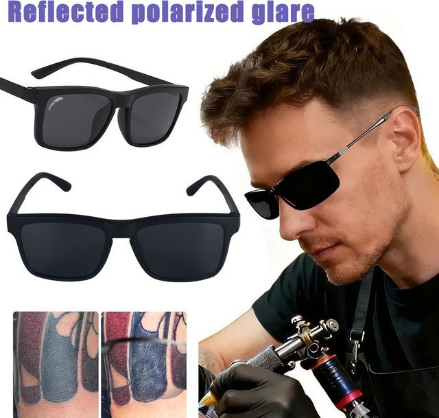 Usiriy Sonnenbrille, Vollrand, Square, Kunststoff, Schwarz - Bild 1