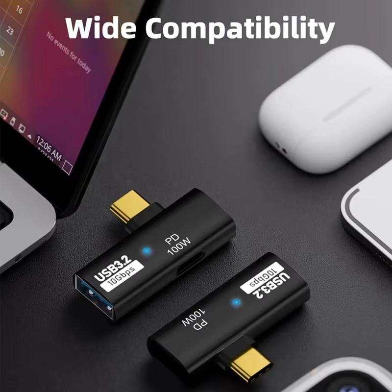Kebidumei USB C auf USB 3.2 OTG Kabeladapter in Schwarz mit 10 Gbit/s Datenübertragung und PD 100W Schnellladefunktion - Bild 4