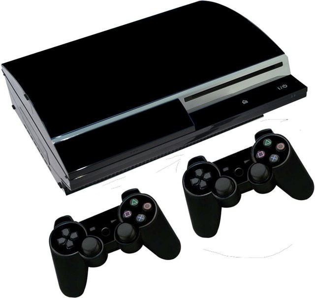 Yolouxiku Vinyl Skin Aufkleber in Schwarz für PS3 Fat Konsole und Controller - Bild 1