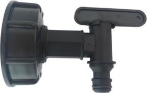 IBC Auslaufhahn aus Polypropylen in Schwarz mit 2 Zoll IG S60x6 - Bild 1