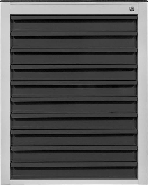 PROREGAL Schubladenschrank Kobra mit 10 Schubladen und Gummiauflage, Farbe: Lichtgrau/Anthrazitgrau, H x B x T: 90 x 71 x 55 cm - Bild 1