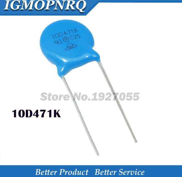 10er Set Varis Tor 10 D471K 470V Piezo Widerstände in Blau - Bild 1