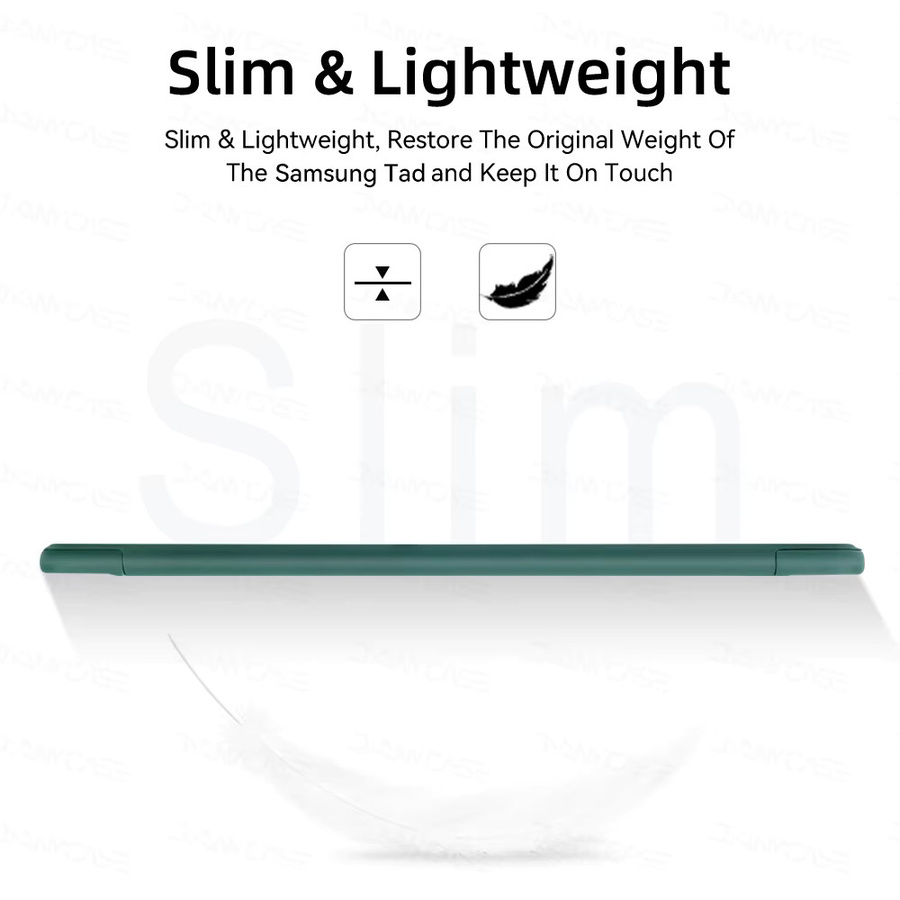 Smart Lederhülle für Samsung Galaxy Tab A8 X200 X205 10,5 Zoll mit Aufwachfunktion und Standfunktion in Schwarz oder Grün - Bild 6
