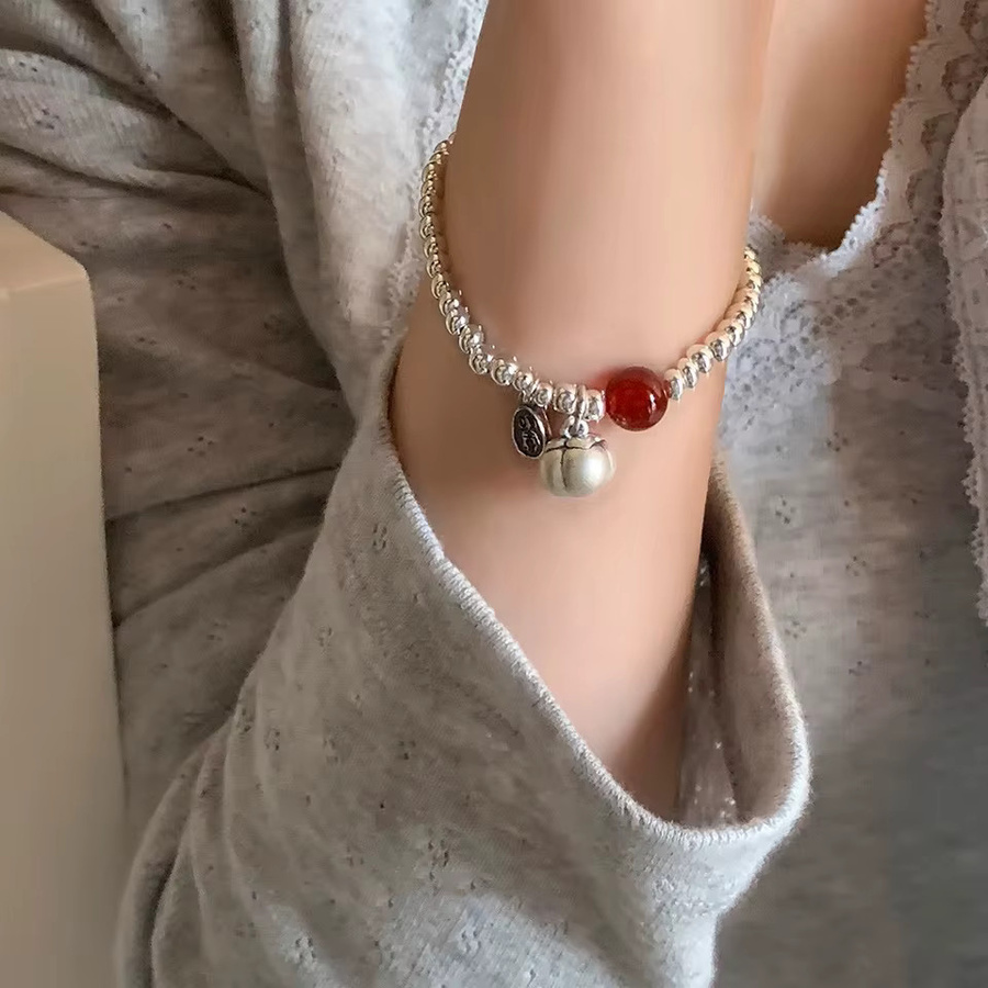 Lakecrystal Armband, 925 Silber, Rot, Perlen, Damen - Bild 5