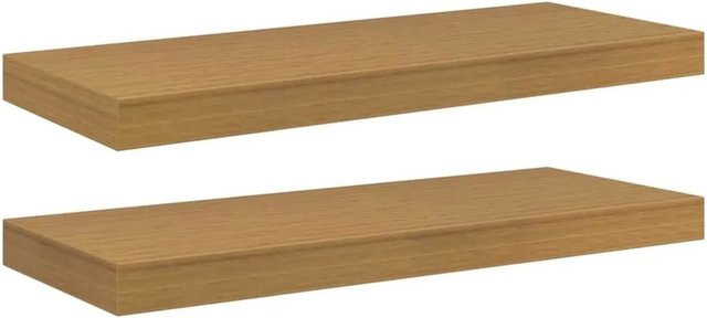 vidaXL Wandregal 2er-Set Beige aus Holzwerkstoff, B/T/H: 60 x 23,5 x 4 cm - Bild 1