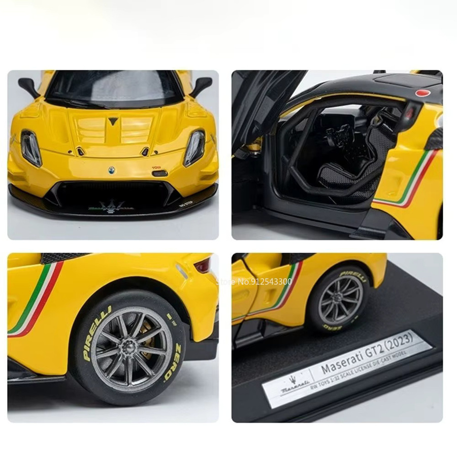 RMZ city GT2 Modellauto, Maßstab 1:32, Rennwagen, Gelb, Metall - Bild 3
