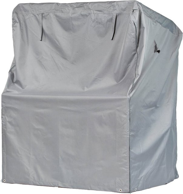 Mehr Garten Premium Strandkorbhülle aus wasserabweisendem Polyester Oxford-Gewebe 600D in Grau, B/T/H: 125 x 100 x 140 cm - Bild 1