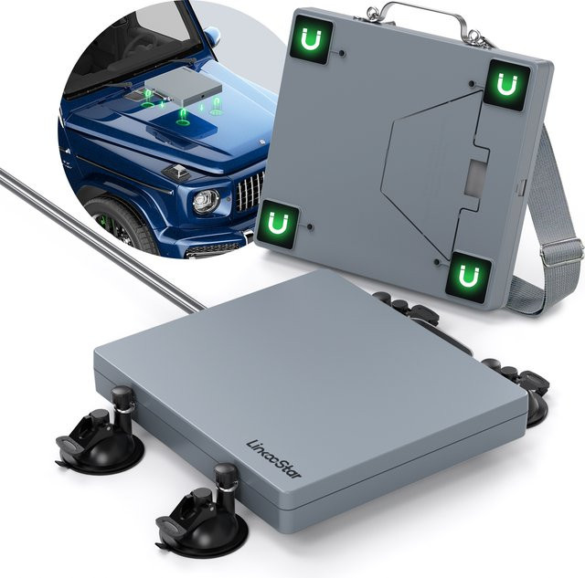 FONKEN Schutzhülle für Starlink Mini mit magnetischer Saugnapf-Autohalterung, Grau - Bild 1