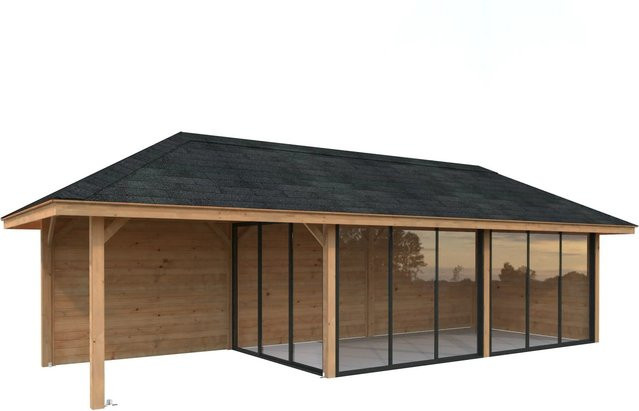 PALMAKO Pavillon Bianca Set 217 Slide aus Fichtenholz in Braun, B/H/T: 876 x 319 x 300 cm - Bild 2
