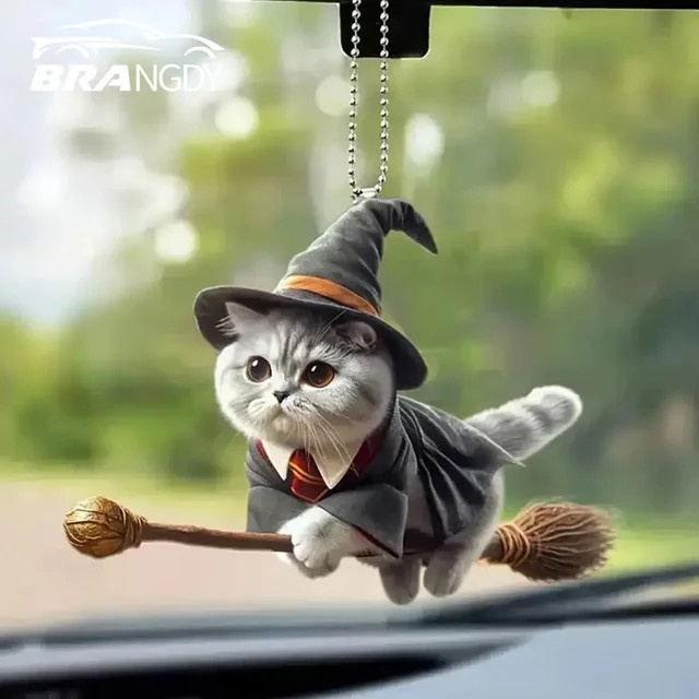 Auto-Acryl-Anhänger Katze, Unisex - Bild 1