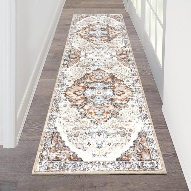 Lodestar Boho-Teppich mit floralem Muster in Multicolour, rechteckiger Läufer für Flur, Küche oder Wohnzimmer, B/T: 80 x 180 cm - Bild 1