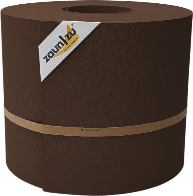 zaun zu Sichtschutzstreifen Premium Maxi für Doppelstabmatten, Braun, Höhe: 24 cm, Länge: 50 m - Bild 1