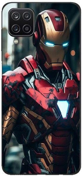 Manicase Schutzhülle für Samsung Galaxy A12 Iron Man Design in Schwarz und Multicolour - Bild 1