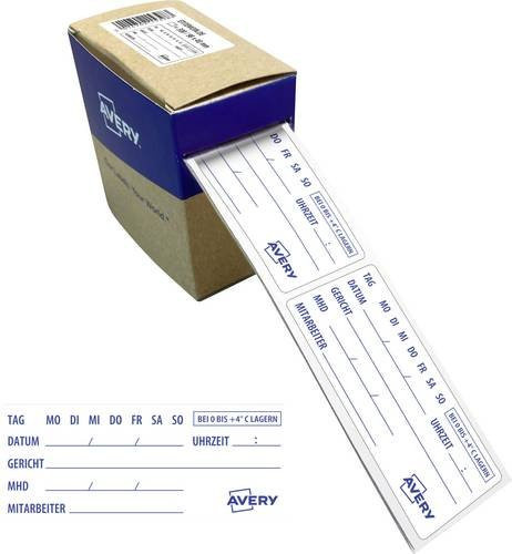 Avery Zweckform Vielzweck-Etiketten Weiß, B: 98 mm, H: 40 mm, Papier, wiederablösbar für Handbeschriftung - Bild 1