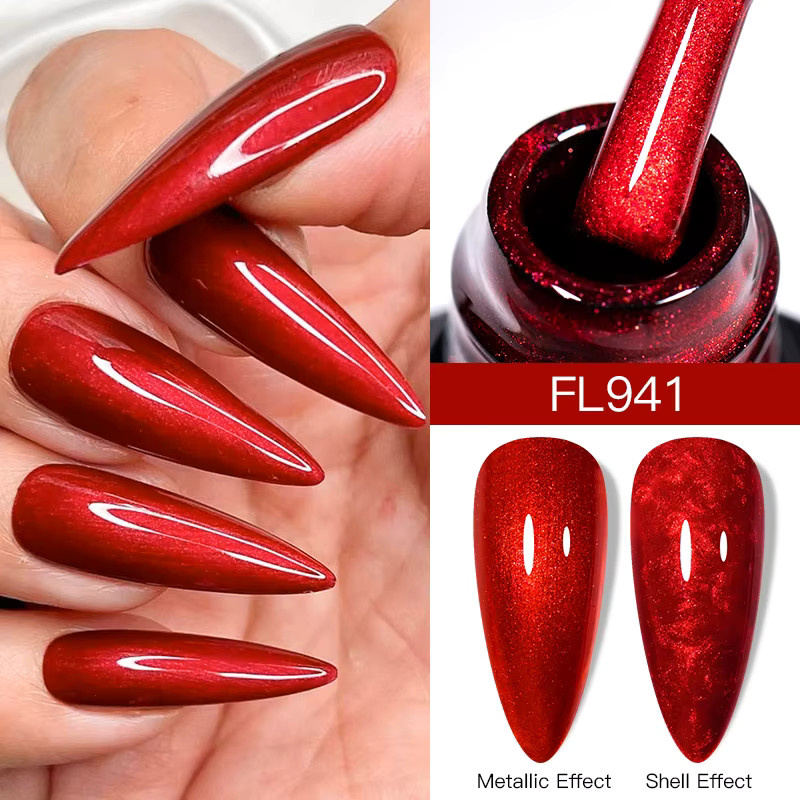 Four Lily Metallic-Glitzer-Gel-Nagellack, 10 ml - Bild 3