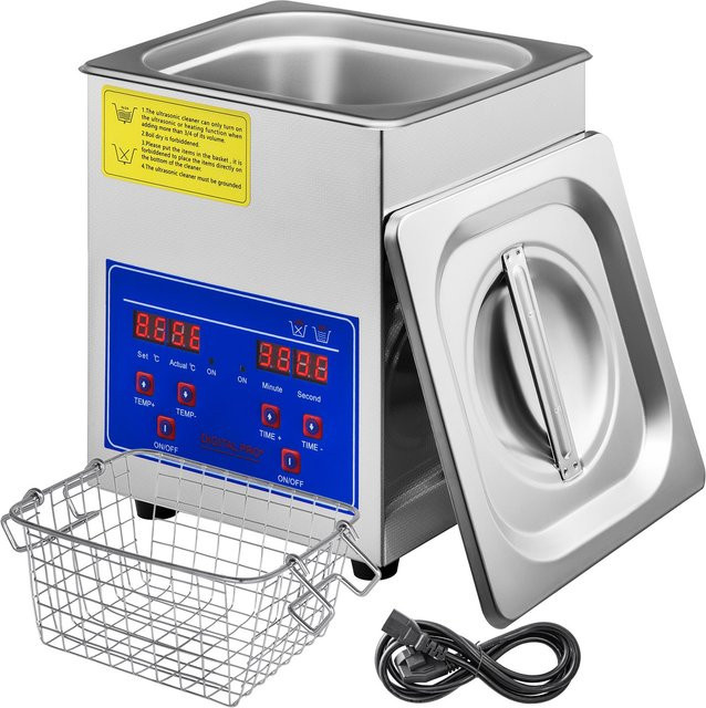 VEVOR Ultraschallreiniger aus Edelstahl mit digitaler Heizung und Timer in Silber, 2 l - Bild 1