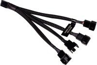 Alphacool Y-Kabelsplitter 4-Pin auf 4x 4-Pin PWM, Schwarz, Länge: 15 cm - Bild 1