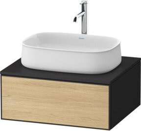 Duravit Waschtischunterschrank Zencha Wandhängend in Grau und Schwarz B: 65 cm, T: 55 cm - Bild 1