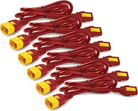 APC Stromkabelkit IEC 60320 C13 zu IEC 60320 C14, 10 A, 1,8 m, Rot - Bild 1