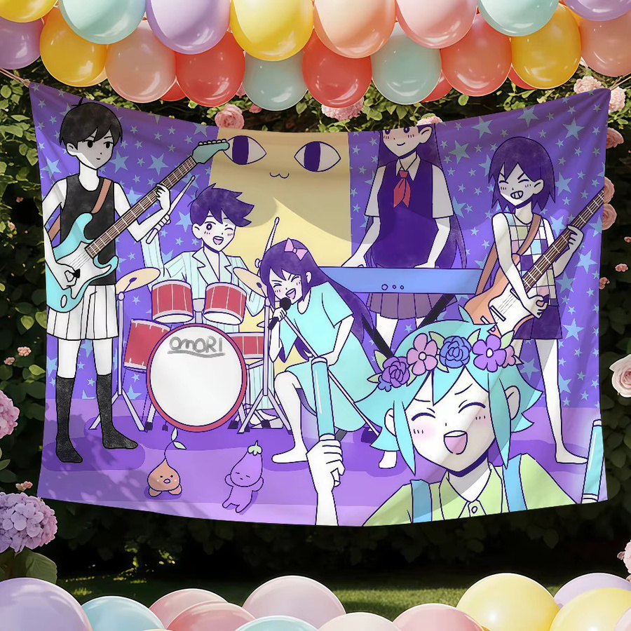 OMORI Wandkunst Flagge von Warner Bros. in Multicolour, rechteckiges Textil-Banner für Innen- und Außenbereich, Breite: 40 cm, Höhe: 40 cm - Bild 2