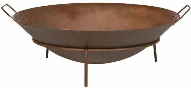 Siena Garden Feuerschale Rusty aus Gusseisen in Antikbraun mit Griffen und Wasserablaufloch, Durchmesser: 70 cm - Bild 1