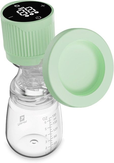 Lorelli elektrische Milchpumpe in Lila und Grün mit 180 ml Flasche, LED-Anzeige, Timer und 3 Modi - Bild 1