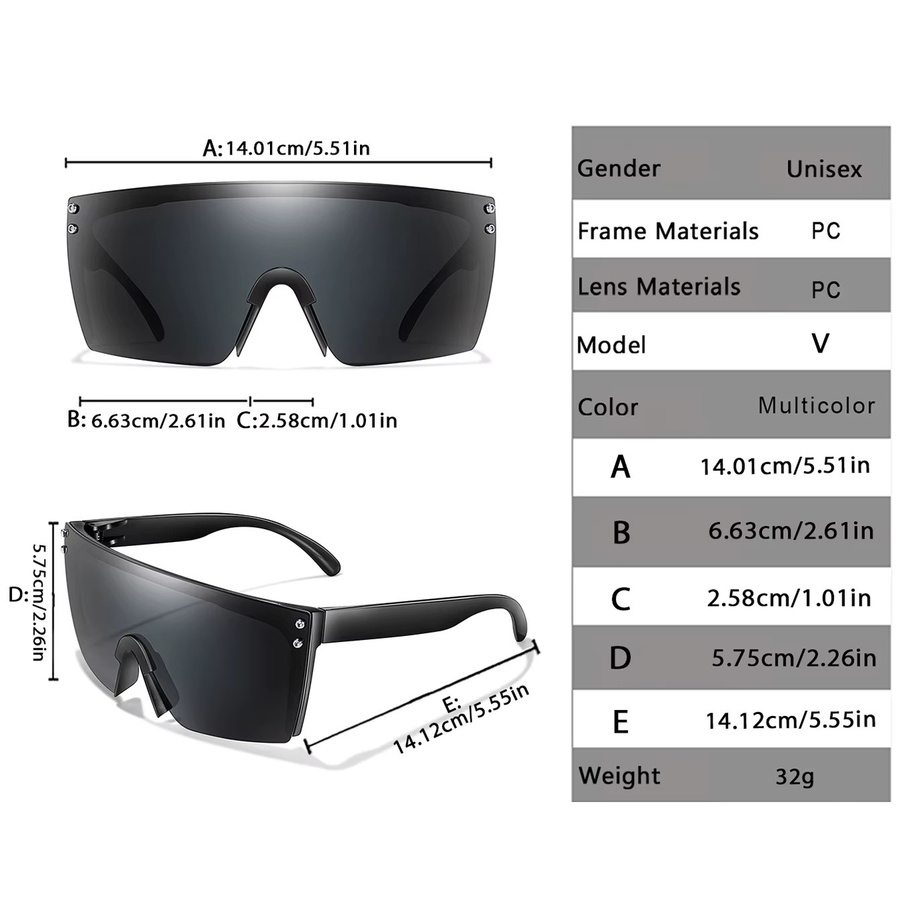 LOISRUBY Sonnenbrille, Unisex, Wrap, Kunststoff - Bild 2