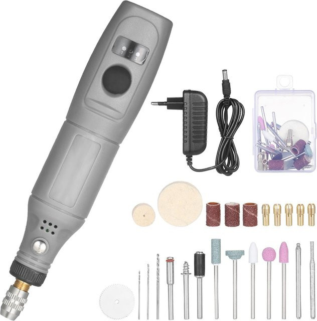 TOMTOP Kabelloses Rotationswerkzeug-Set in Grau mit 15.000 U/min und USB-Wiederaufladung - Bild 1
