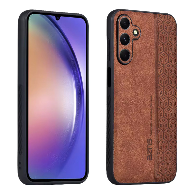 Luxus Leder-Schutzhülle mit Stoßstangen-Funktion für Samsung Galaxy A-Serie in Grün - Bild 2