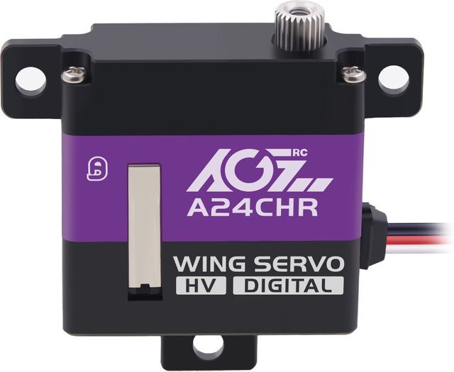 AGFRC A24CHR Servo für RC-Flugzeuge, programmierbar, Schwarz - Bild 1