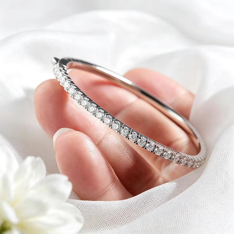 Smyoue Armreifen, 925 Silber, Moissanit, Damen - Bild 2