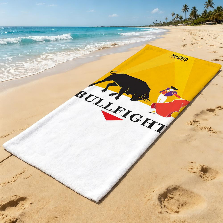 Stierkampf Spanisches Handtuch von JMG Household Supplies für Camping und Strand, super saugfähig und schnelltrocknend, B/H: 40 x 70 cm - Bild 1